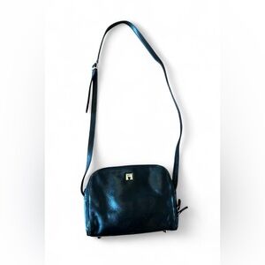 Vintage Etienne Aigner Black Leather Crossbody Bag